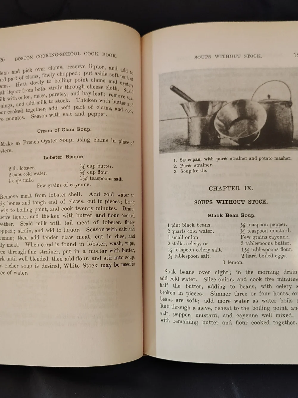 The 1896 Boston Cooking-School Cook Book - Cream Cover